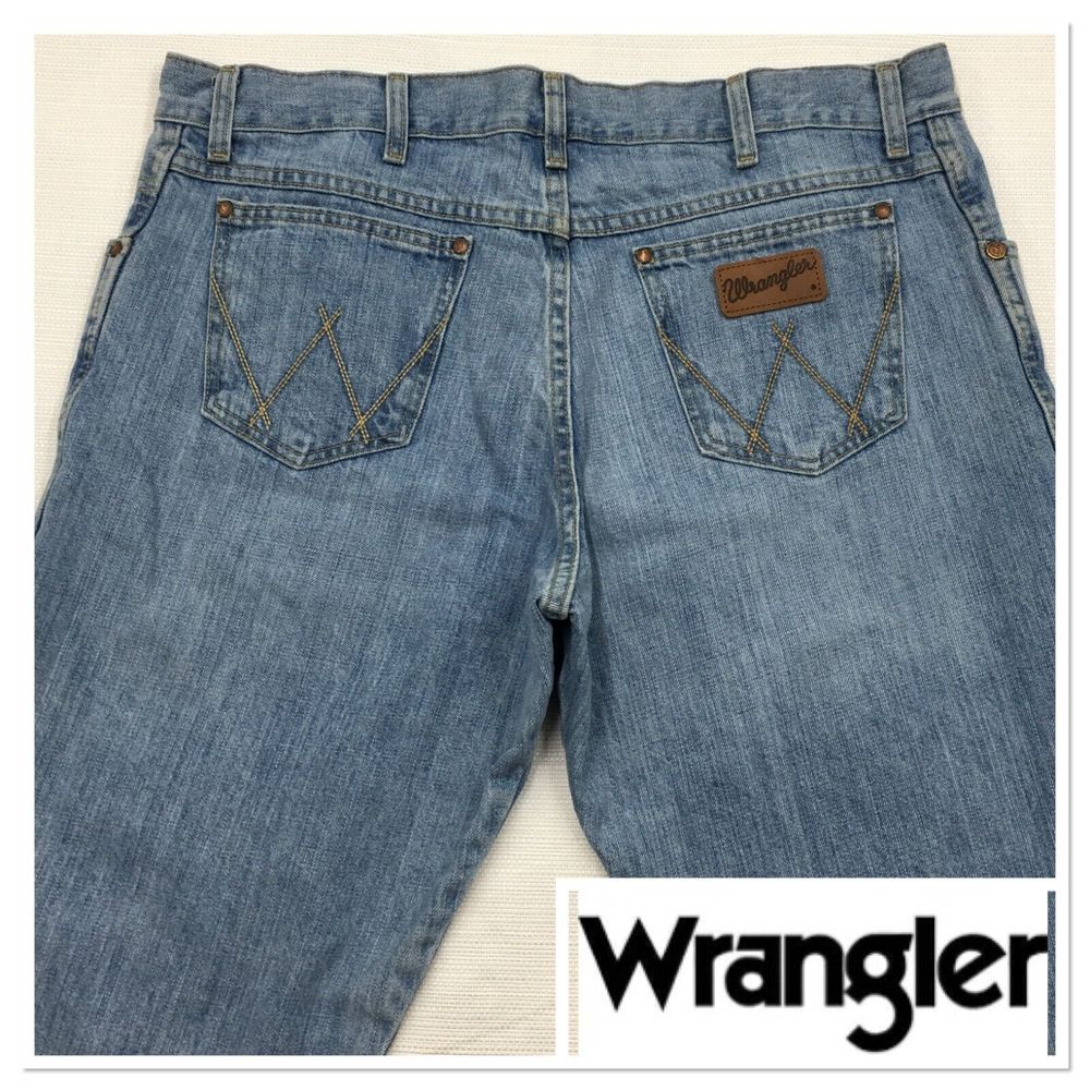 Wrangler Retro Relaxed Boot Jeans Mens (Actual‎ size 38x31) Bootcut Cowboy